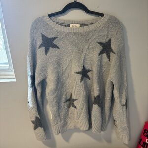 star fuzzy sweater